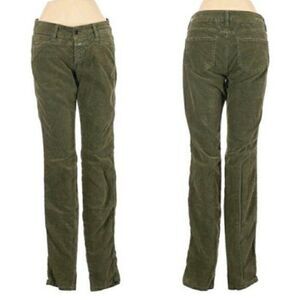 Closed Micro Corduroy Low Rise Stretch Skinny Pants Jeggings Army‎ Green Sz 26